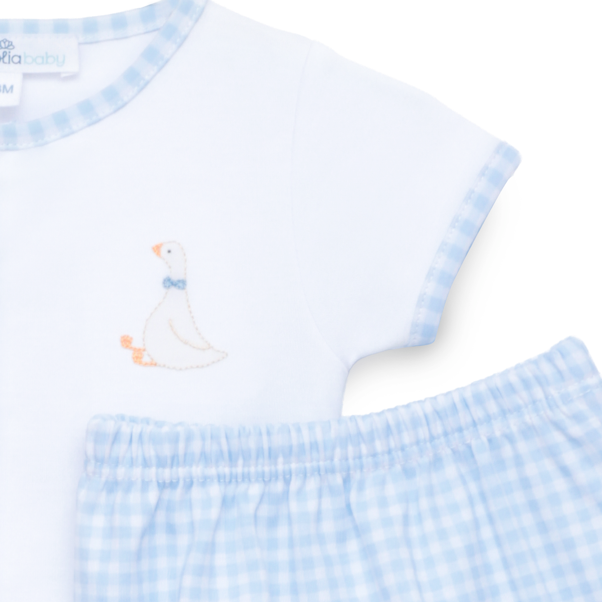 Baby Boy Blue & White Gingham 2-Piece Set