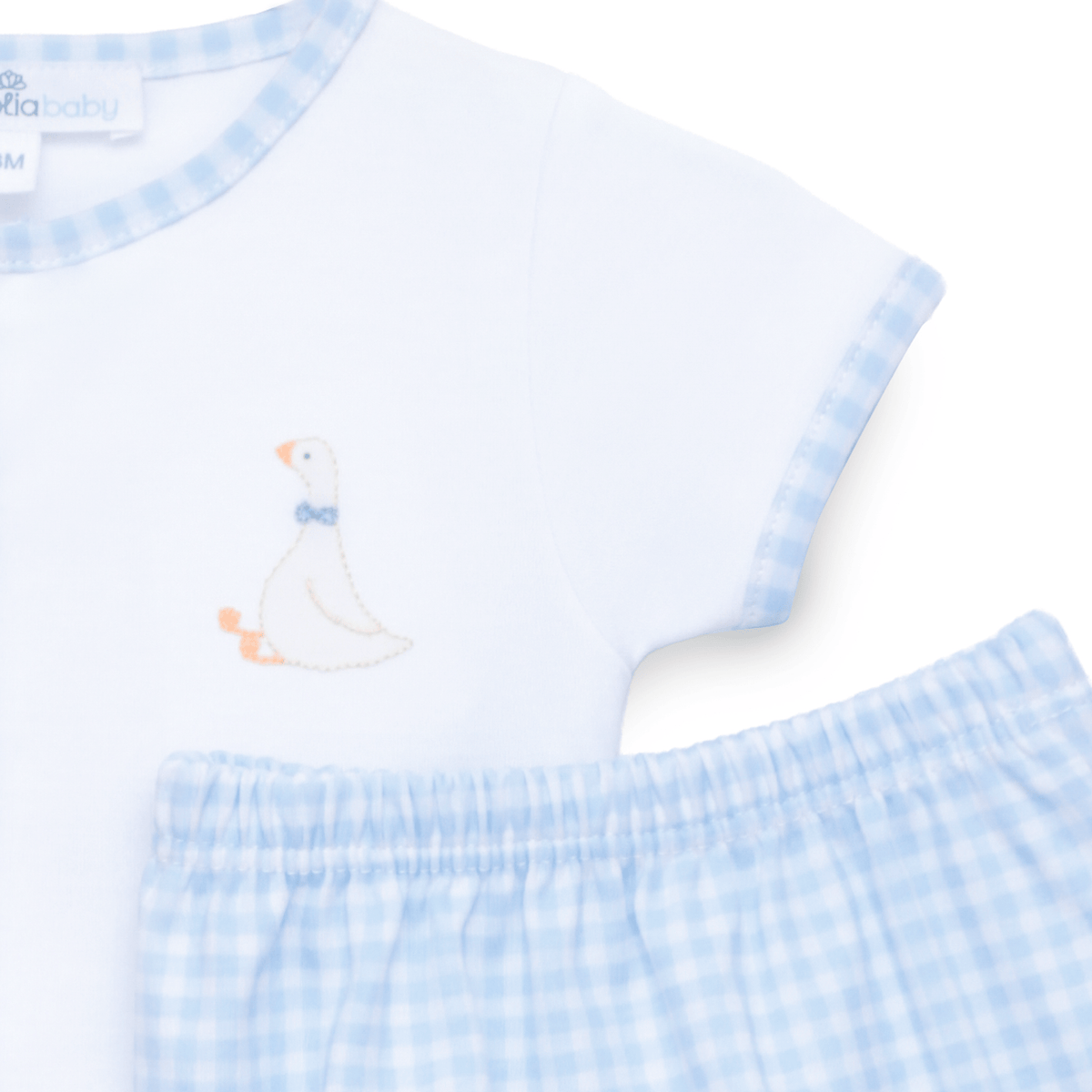 Baby Boy Blue & White Gingham 2-Piece Set