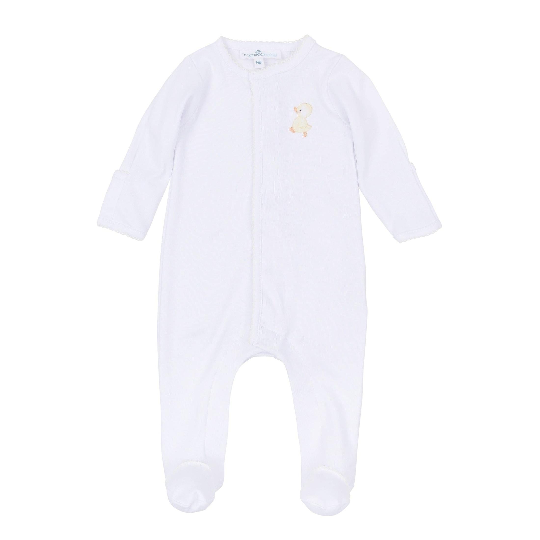 Embroidered Duck Baby Footie