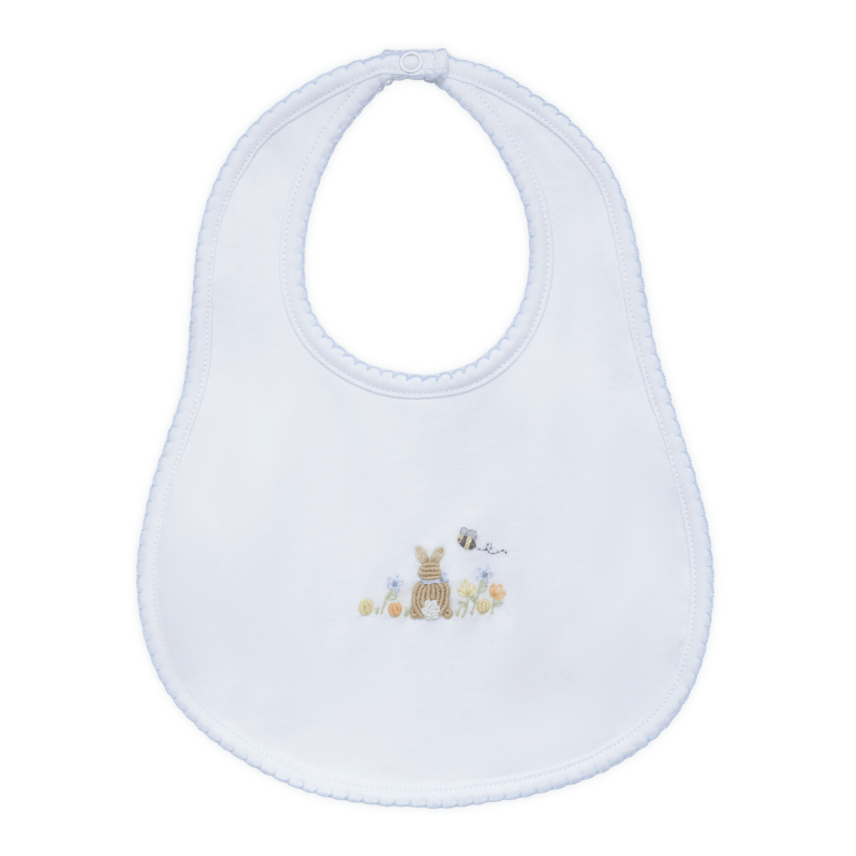 Baby Blue Bunny Garden Bib