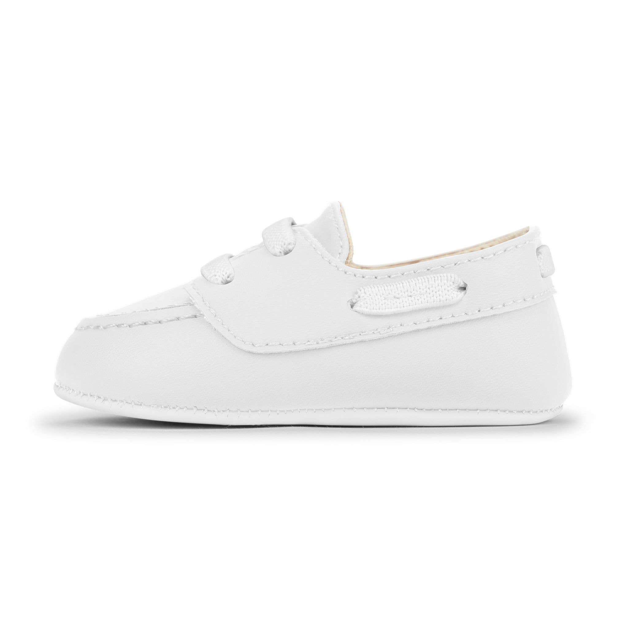 Eco Steps Snowy White Baby Boat Shoes