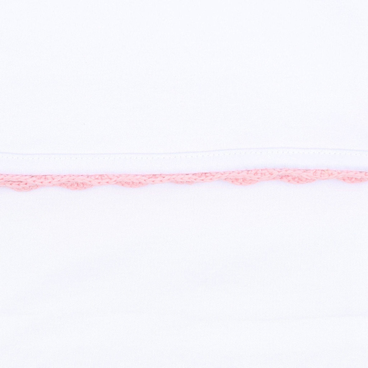 Baby Joy Footie with Pink Crochet Trim: Preemie