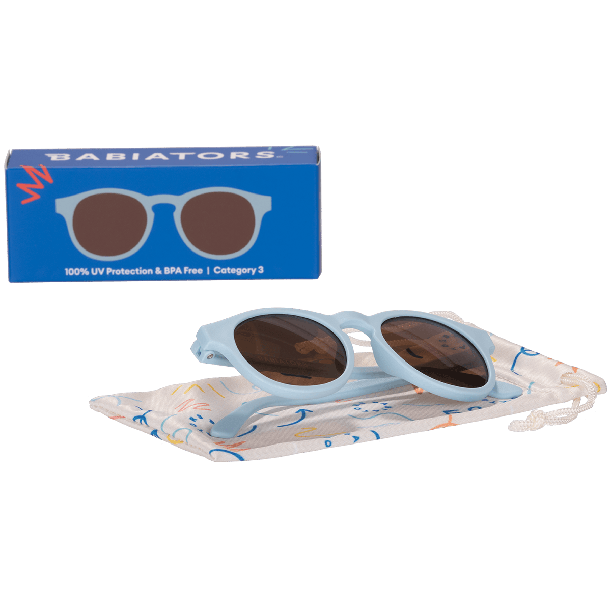 Baby and Kids Baby Blue Keyhole sunglasses with Amber Lens: Ages 0-2