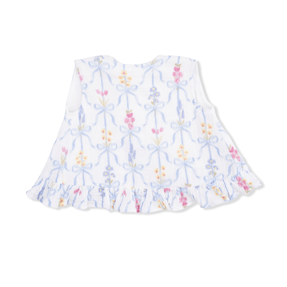 Ribbon Bouquets Baby Girls Ruffle Back Top and Bloomer Set