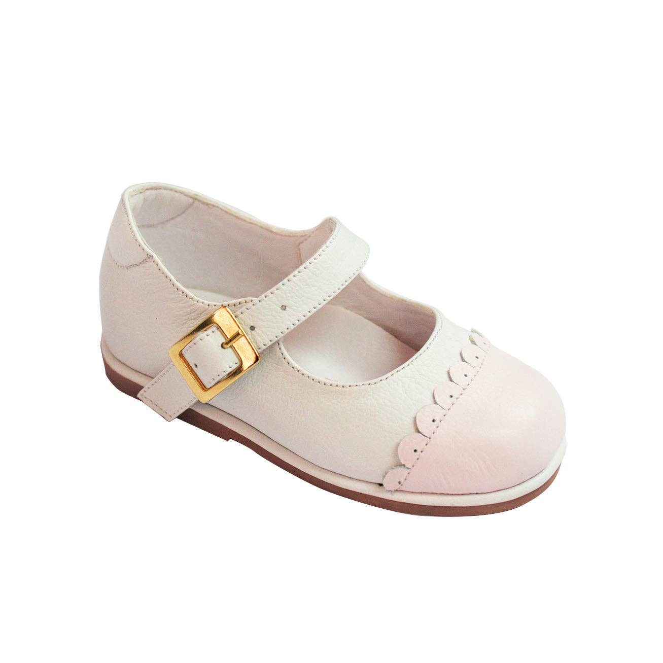 Baby Girl Walking Shoes – White & Pink