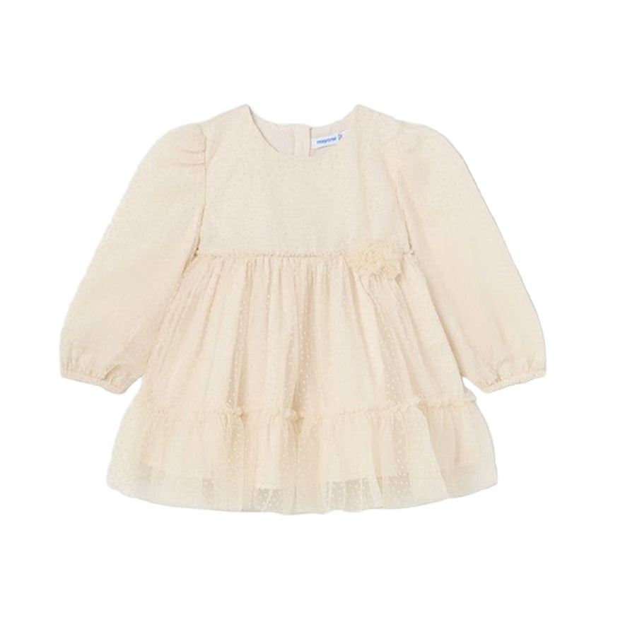 Tulle Long Sleeve Dress