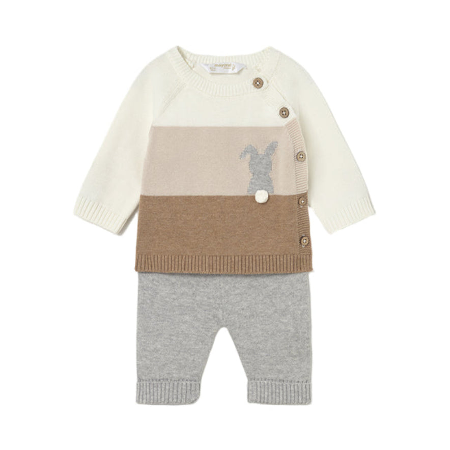 2-Piece Baby Knit Outfit – Long Sleeve Sweater & Trousers Set