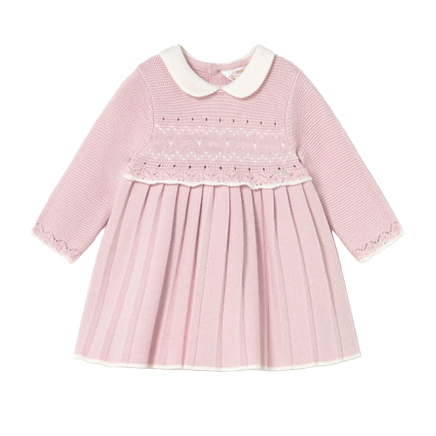 Baby Girl Pink Knitted Cotton Dress