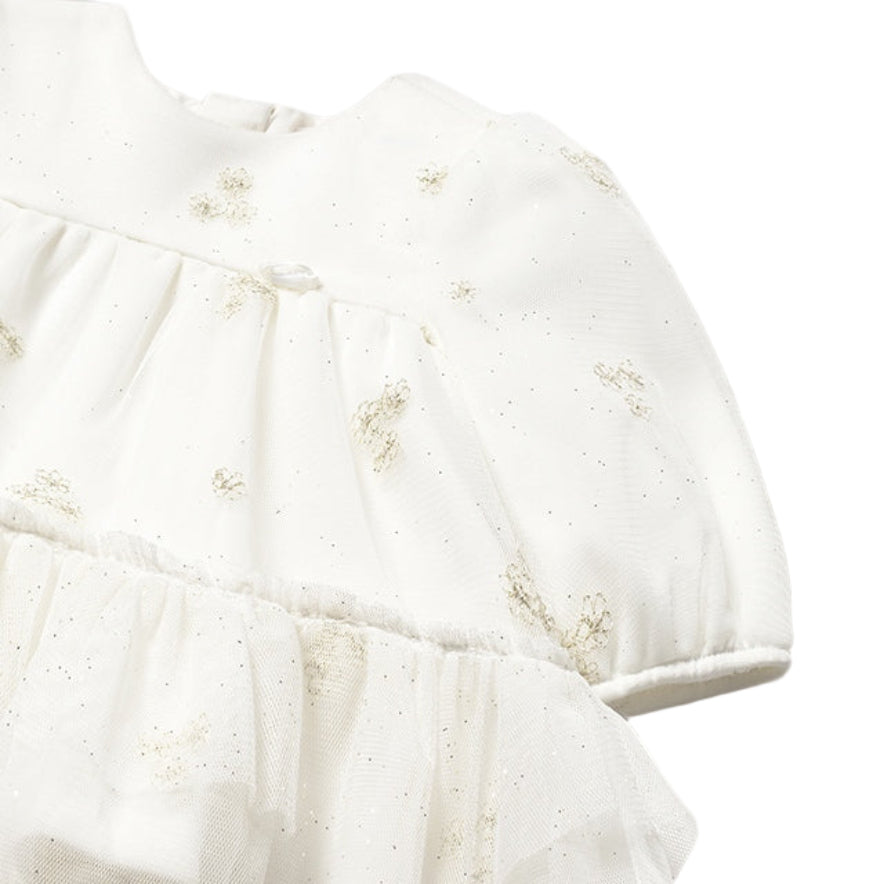 Elegant White Tulle Dress for Baby Girl
