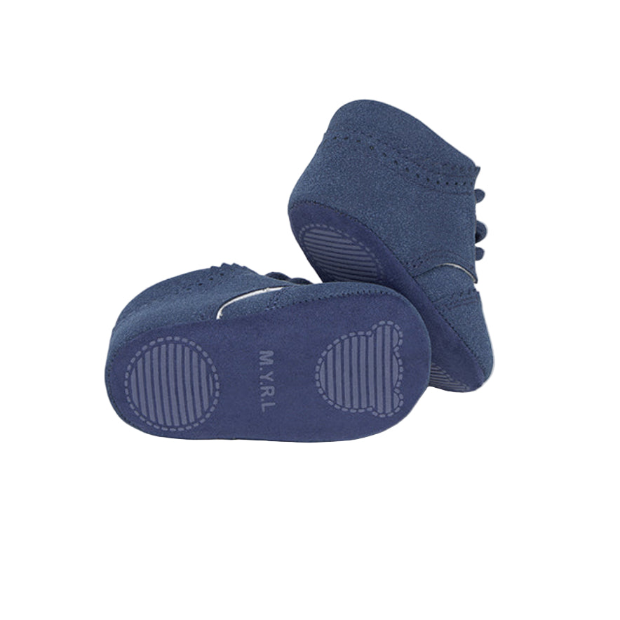 Blue Lace-Up Blucher Shoes for Baby Boy