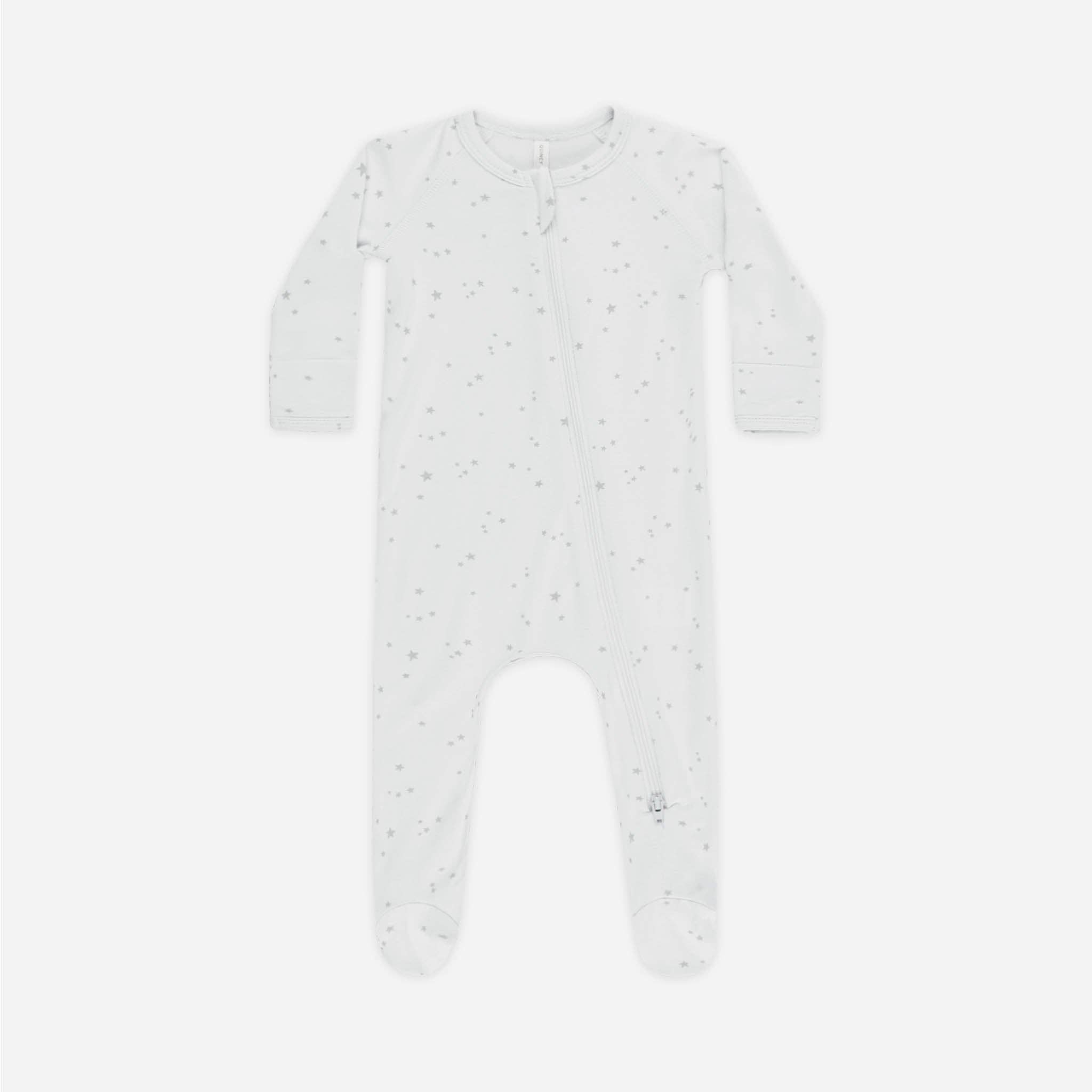 Organic Cotton Baby Zip Footie Fog