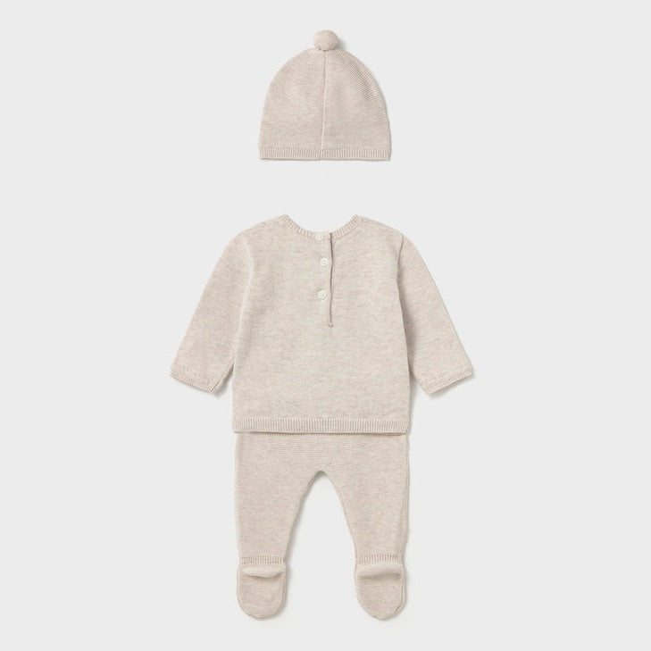 3-Piece Baby Knit Leg Warmer & Hat Set