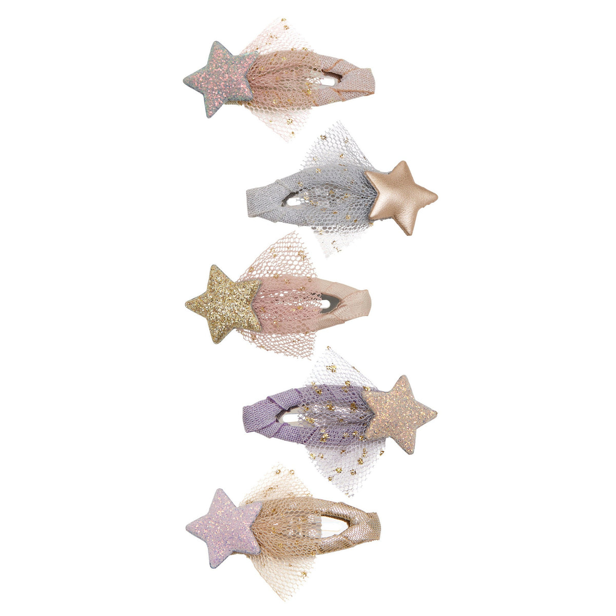 5-Piece Set - Tutu Star Mini Hair Clips