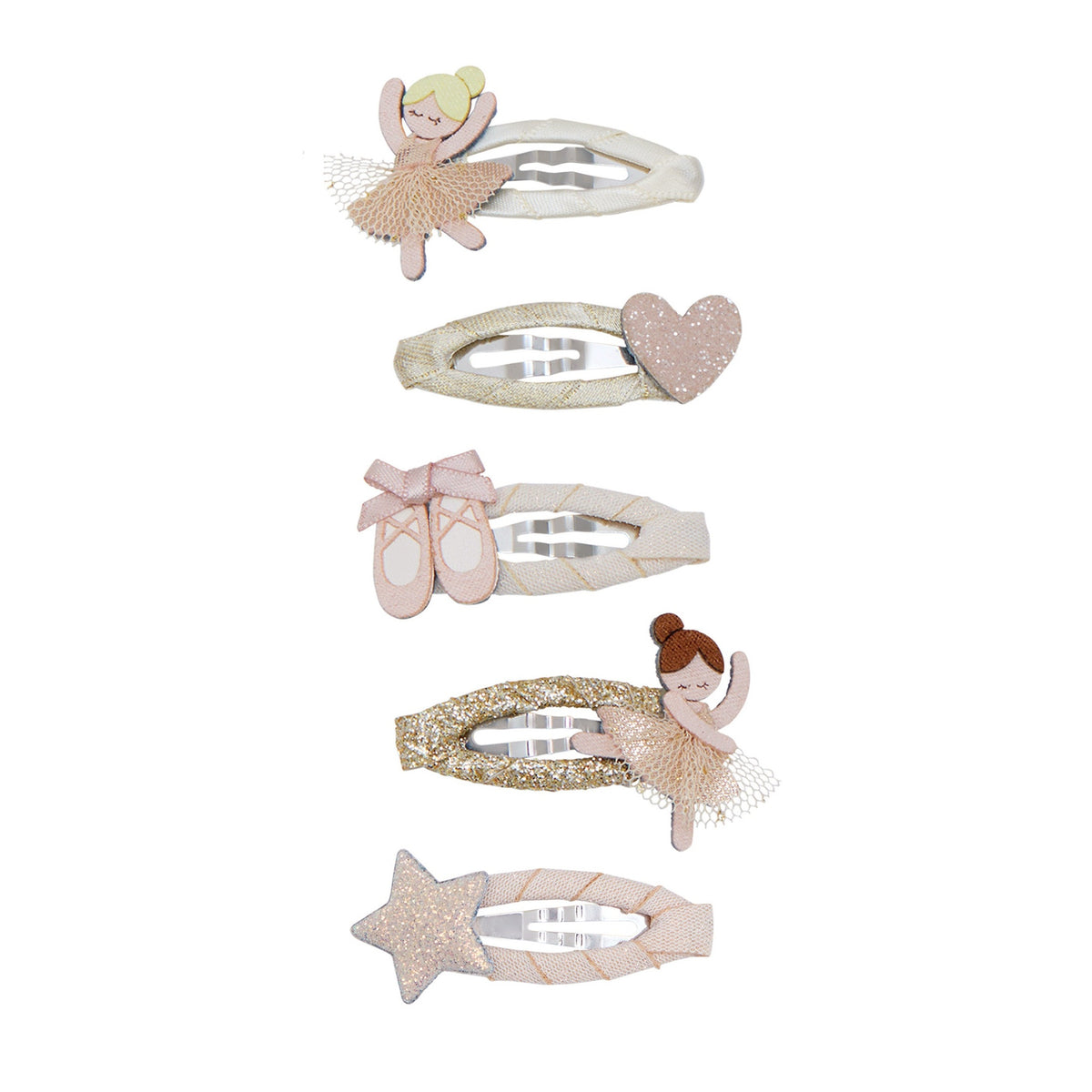 5-Piece Girls’ Ballerina Mini Hair Clips