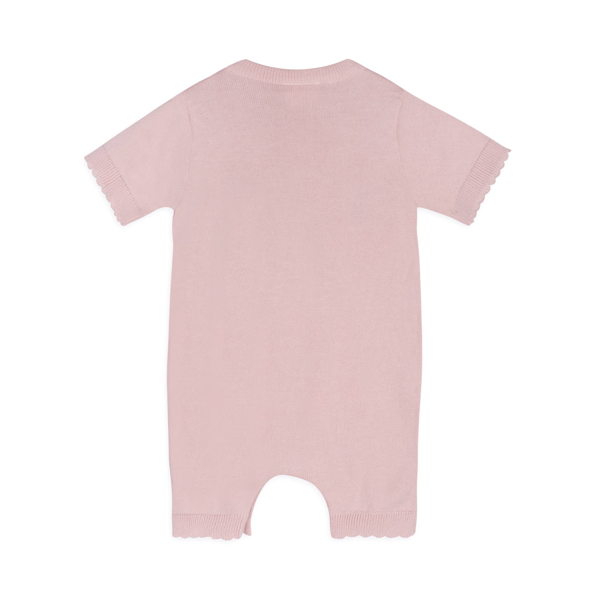 Furry Bunny Embroidered Baby Knit Romper Organic Cotton