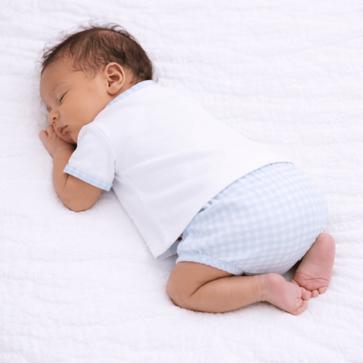 Baby Boy Blue & White Gingham 2-Piece Set