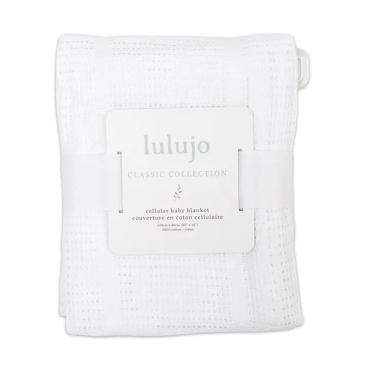 Cellular Cotton Baby Blanket by Lulujo