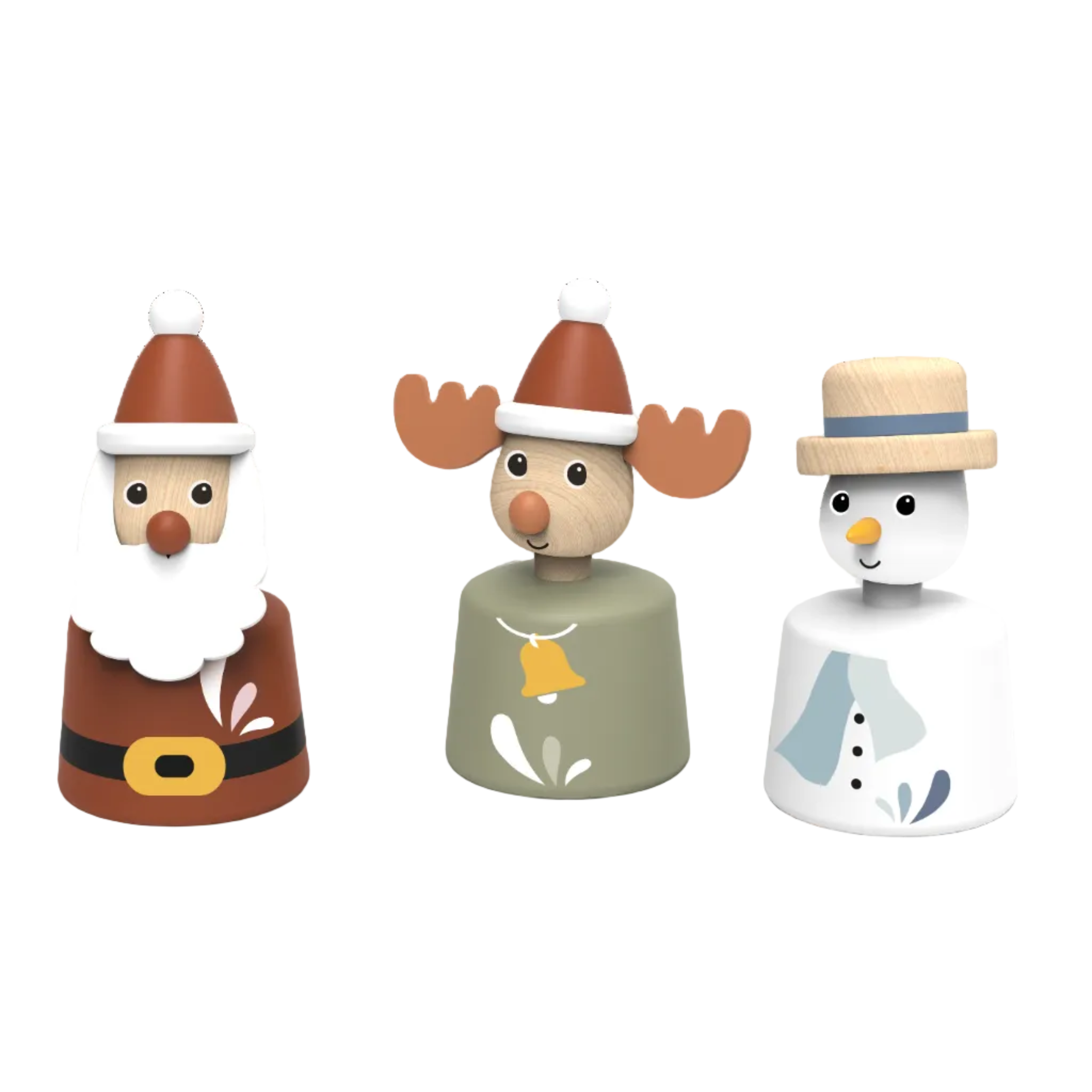 9-Piece Wooden Christmas Musical Characters Set