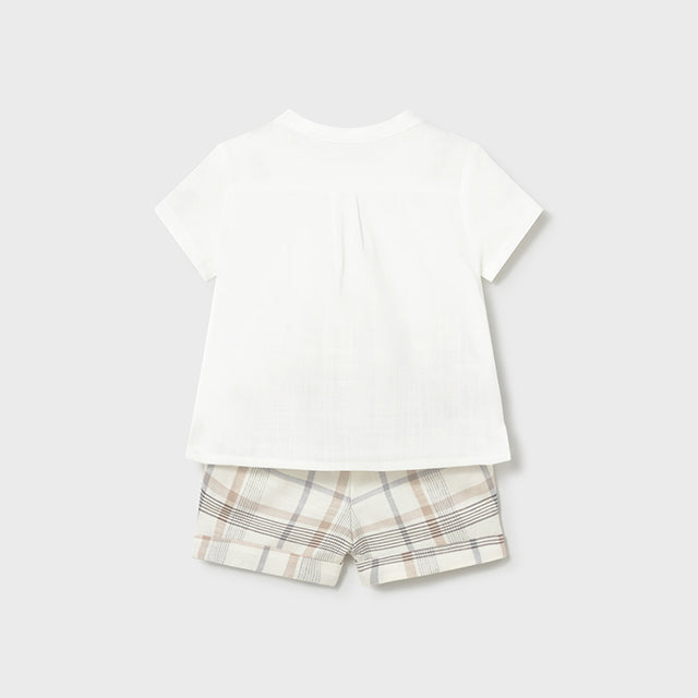 Baby Boy 2-Piece Plaid Shorts Set