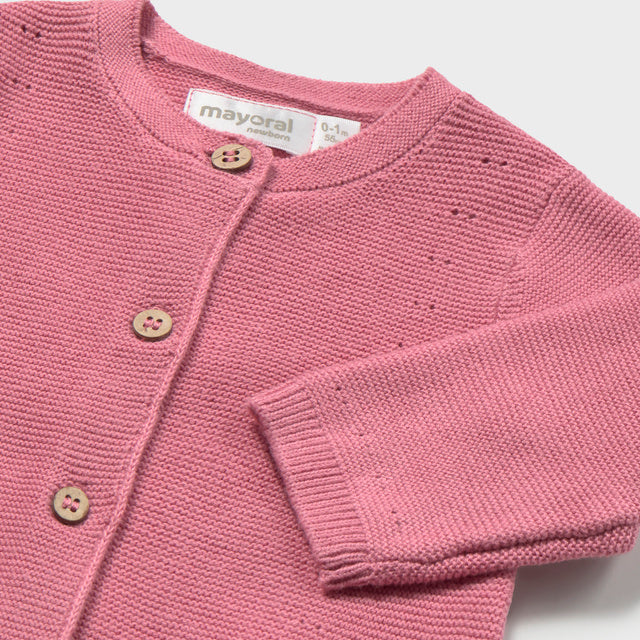 Baby Girl Pomegranate Knitted Cardigan