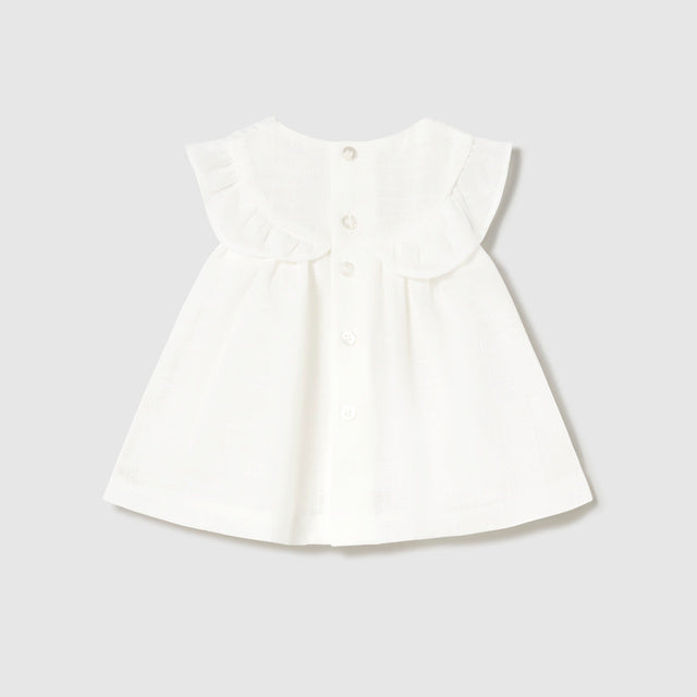 Baby Girl Cream Smocked Dress