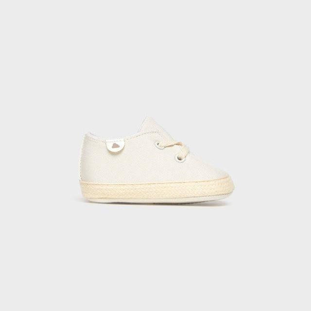 Baby Boy Natural Canvas Blucher Shoes