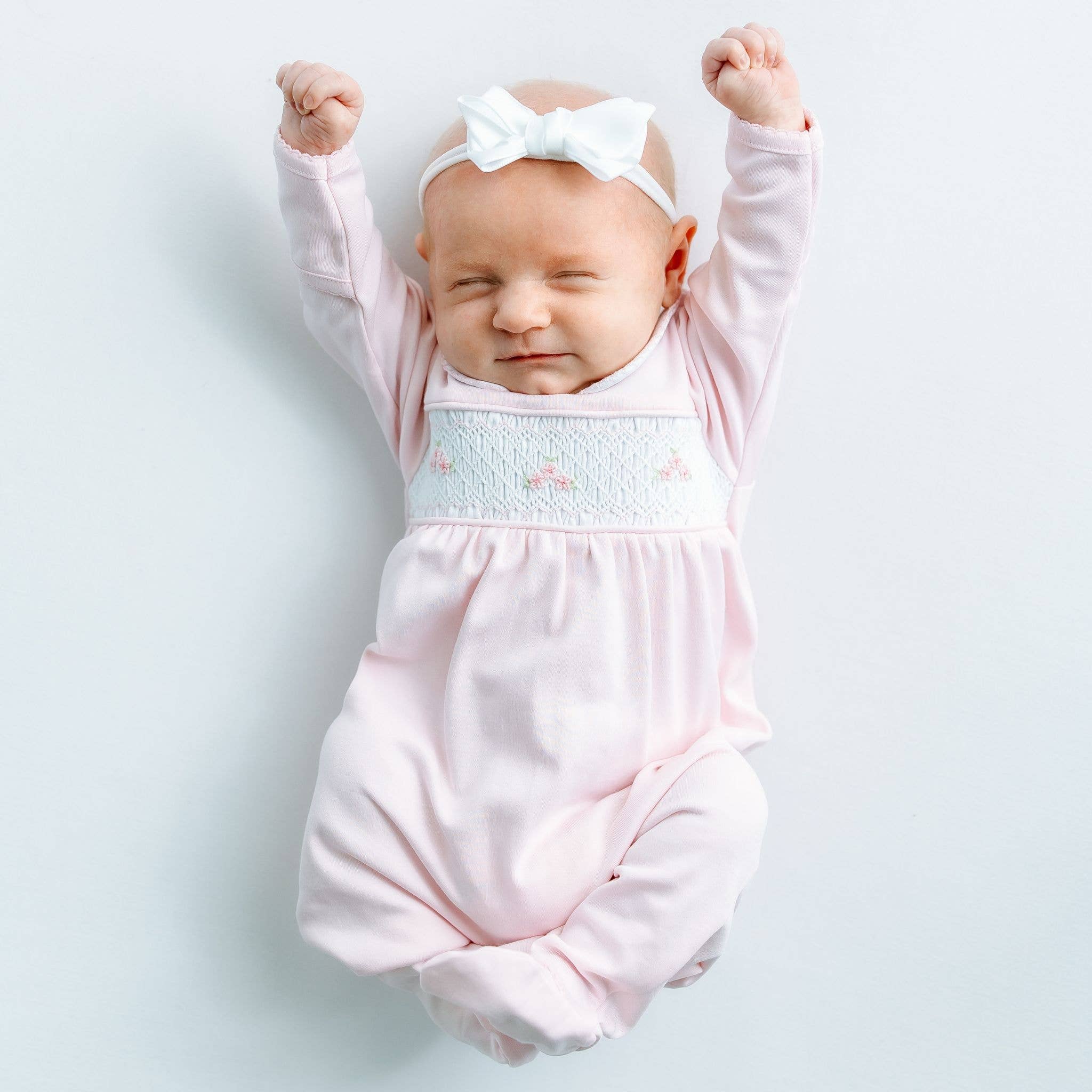 Pink Willow's Classics Smocked Footie