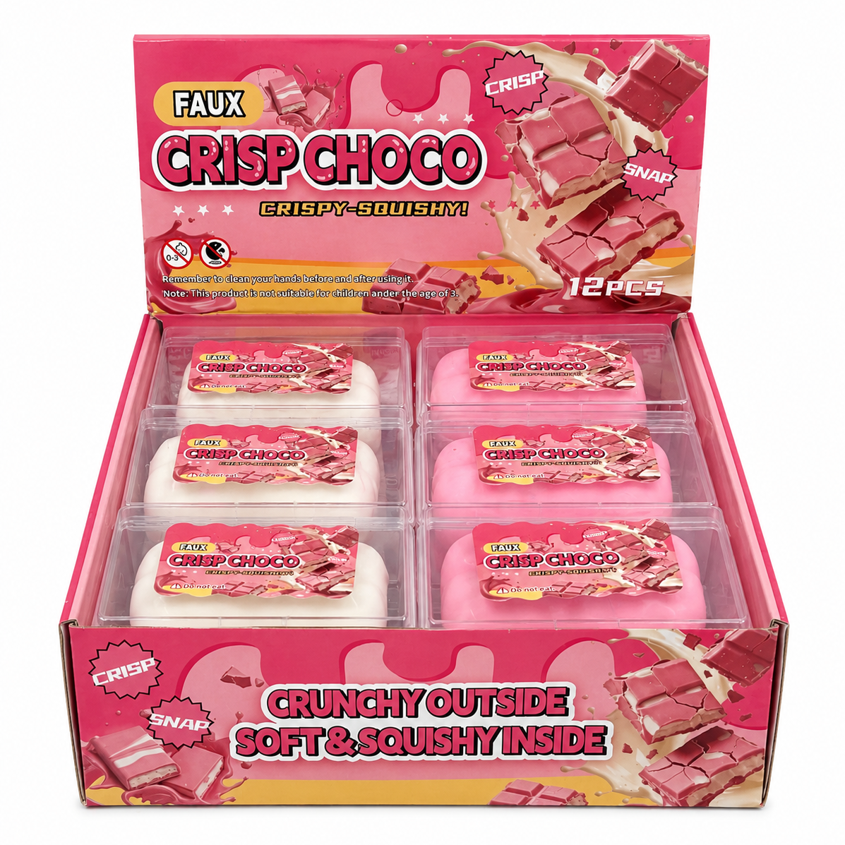 Pink & White Assorted Faux Crisp Choco Squishy