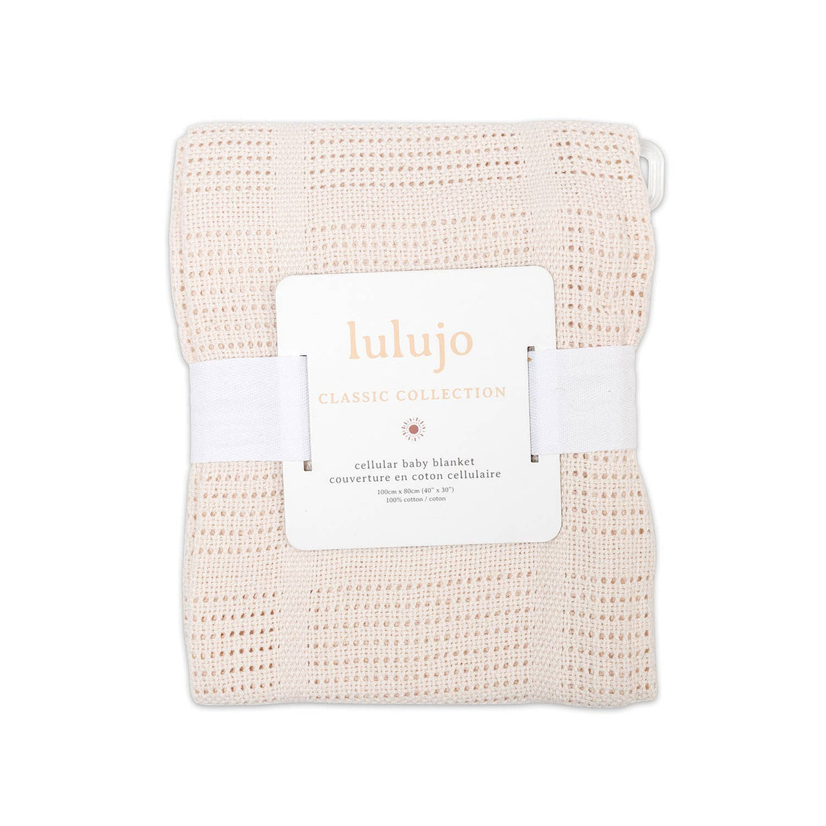 Cellular Cotton Baby Blanket by Lulujo
