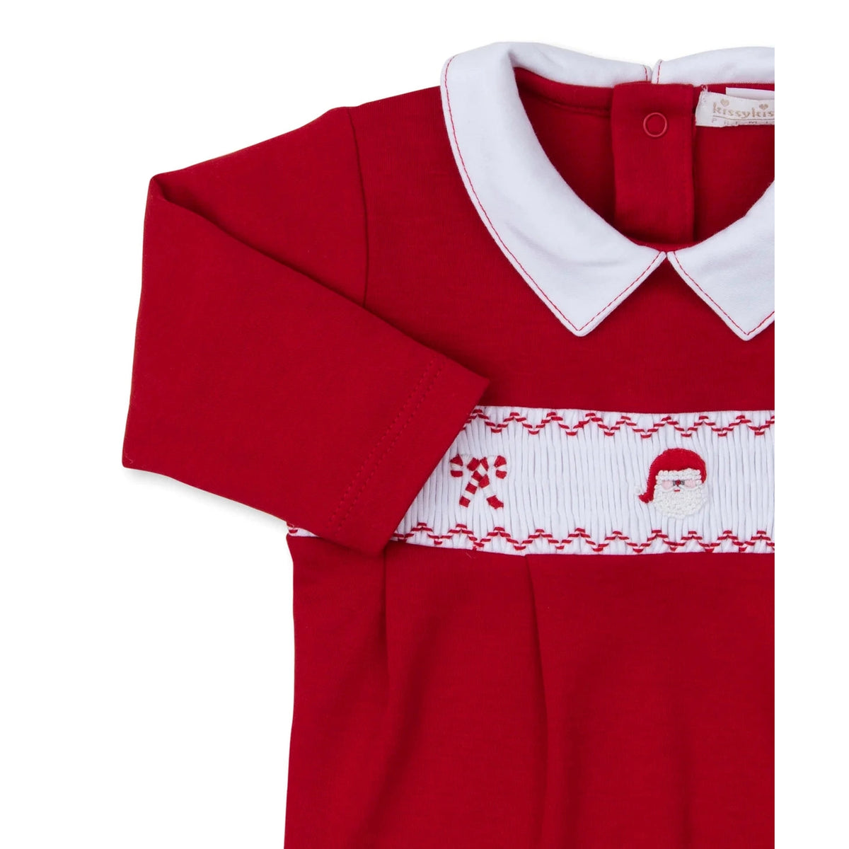 Holiday Medley Hand Smocked Santa Footie
