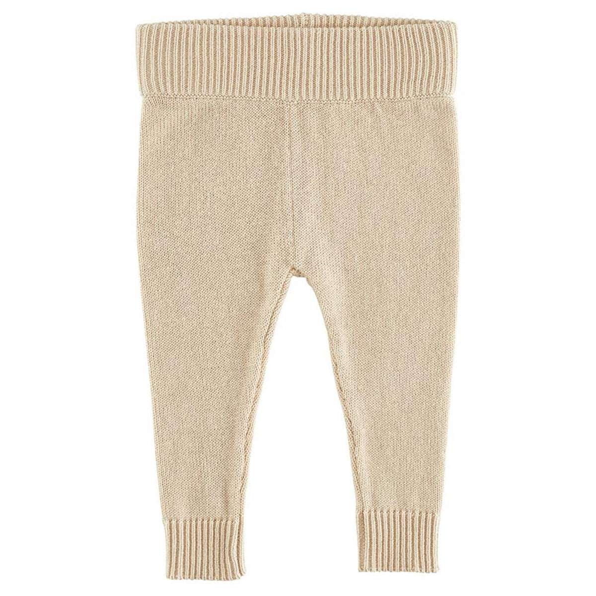Two-Piece Knit Wrap Set - Oat: Hand Wash Cold. Do Not Bleach. Dry Flat. Do Not Iron. / 100 % Cotton Knit / 0-3M