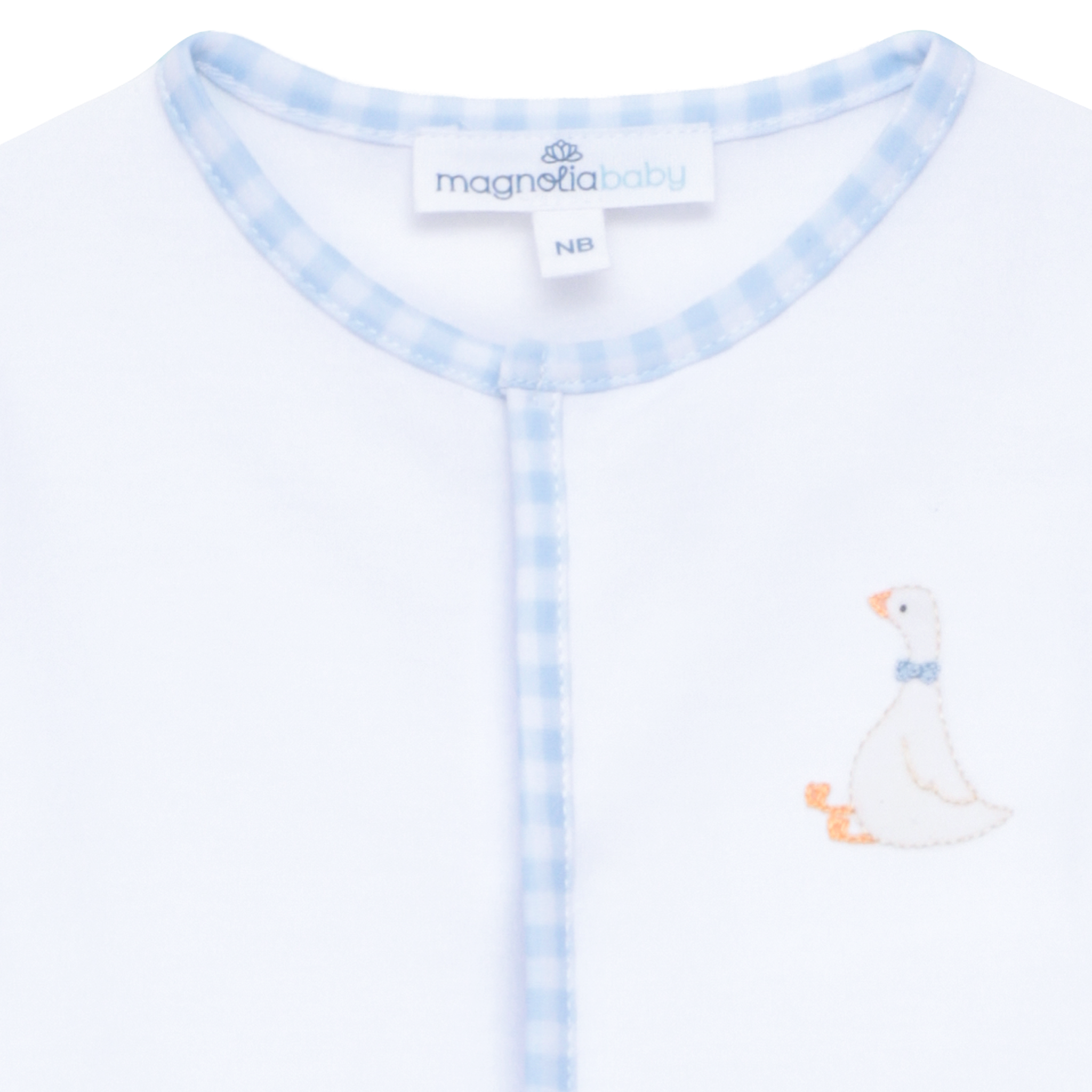 Light Blue Baby Embroidered Duckling Sleepsuit
