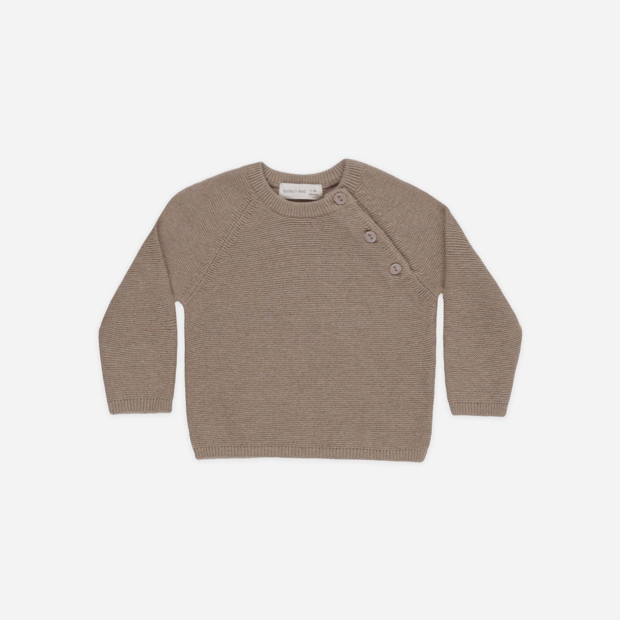 Baby 2-Piece Brown Fine Knit Sweater and Pant Set