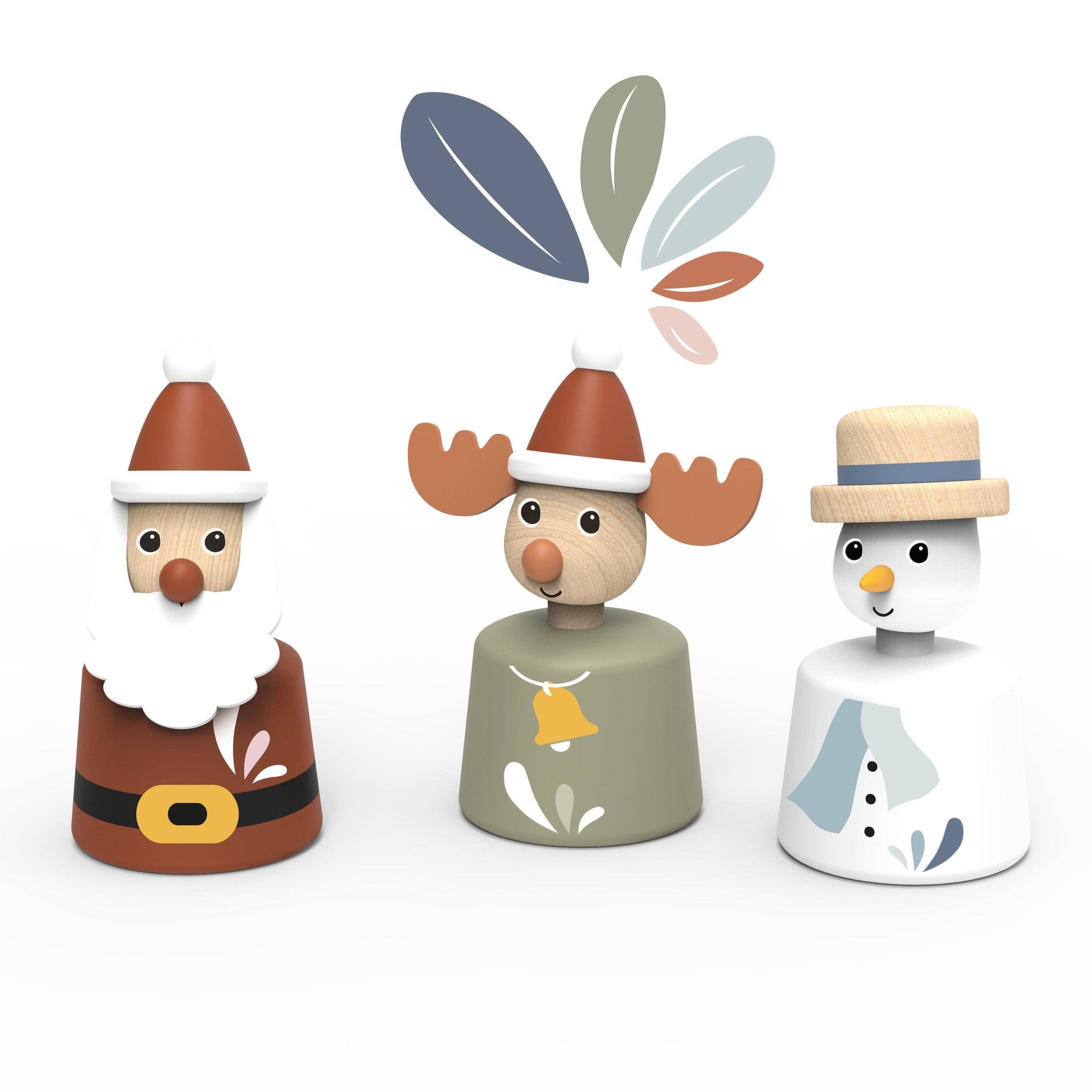 9-Piece Wooden Christmas Musical Characters Set