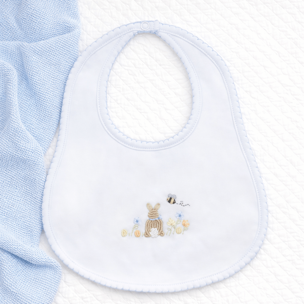Baby Blue Bunny Garden Bib