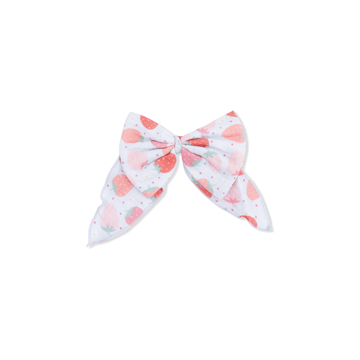 Strawberry Print Oversized Hair Bow Clip