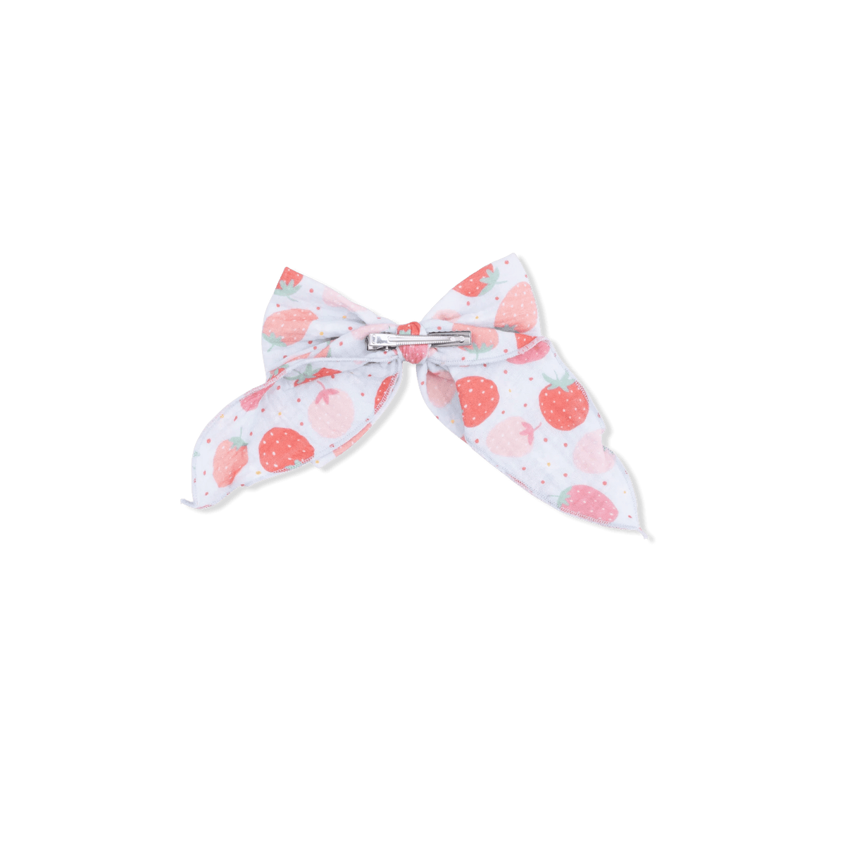 Strawberry Print Oversized Hair Bow Clip