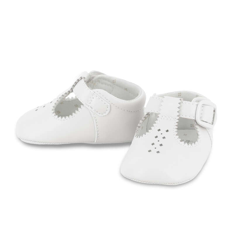 Baby Boy White T-Strap Dress Shoes