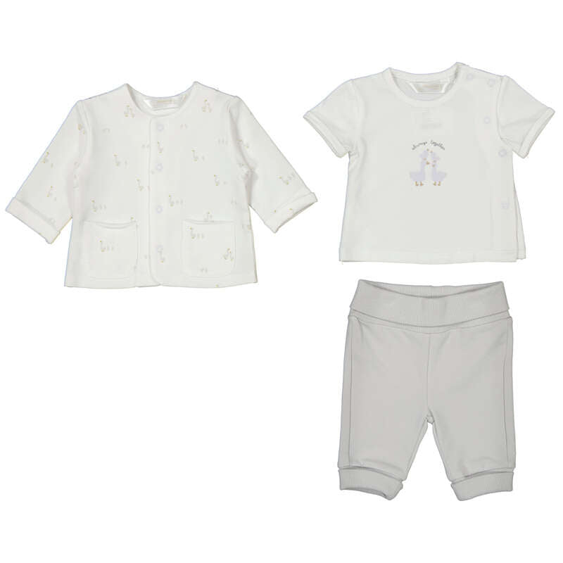 Infant Silver Grey Duck Print Tracksuit