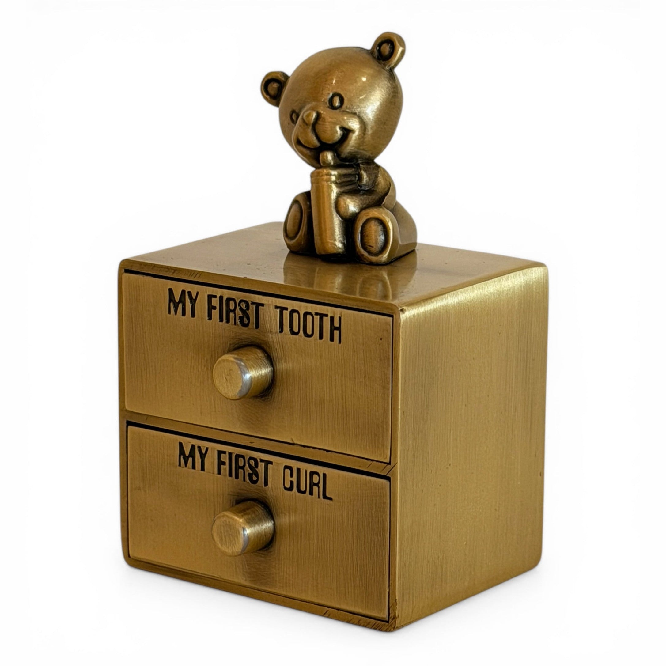 Brass Keepsake Teddy Box