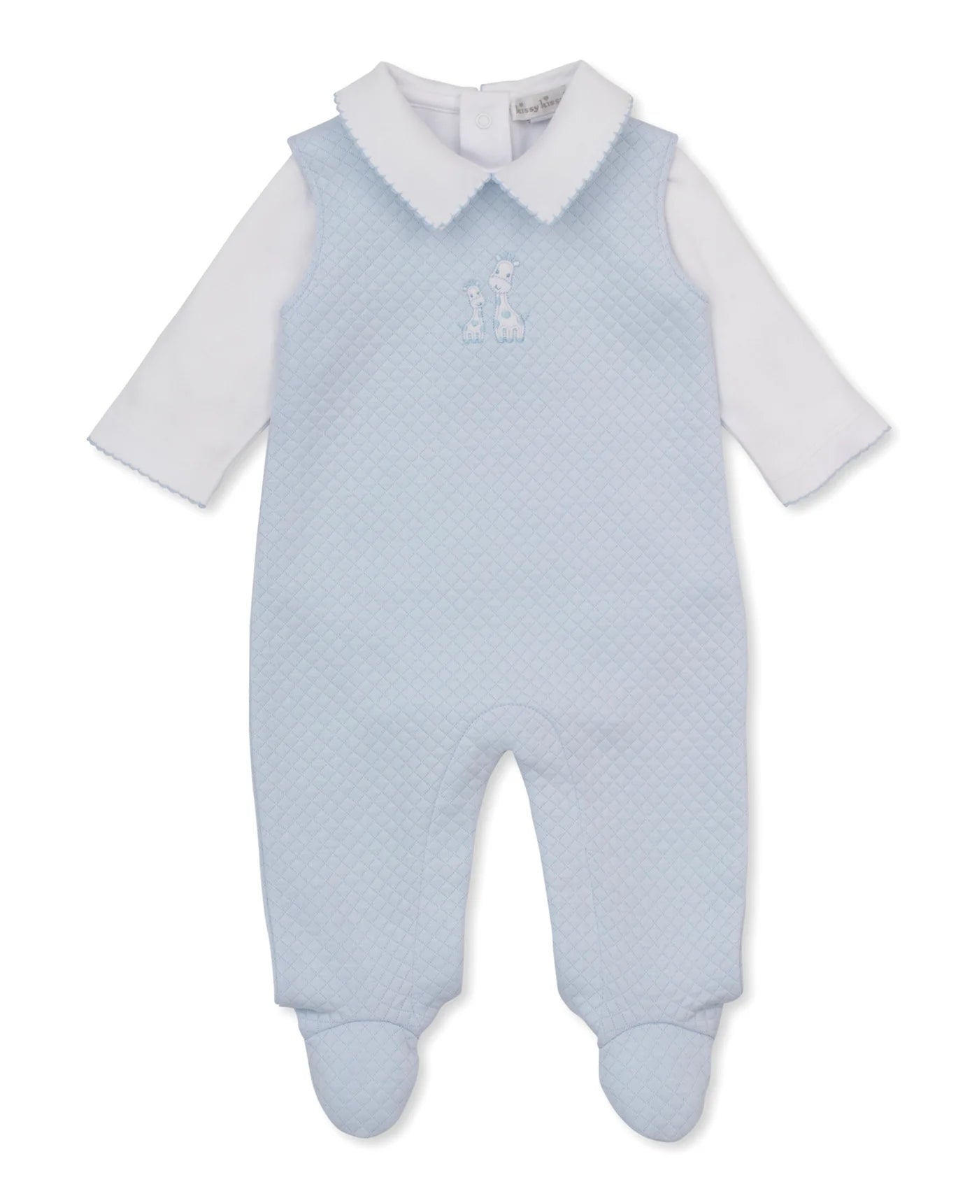 Jacquards Light Blue & White Overall Set