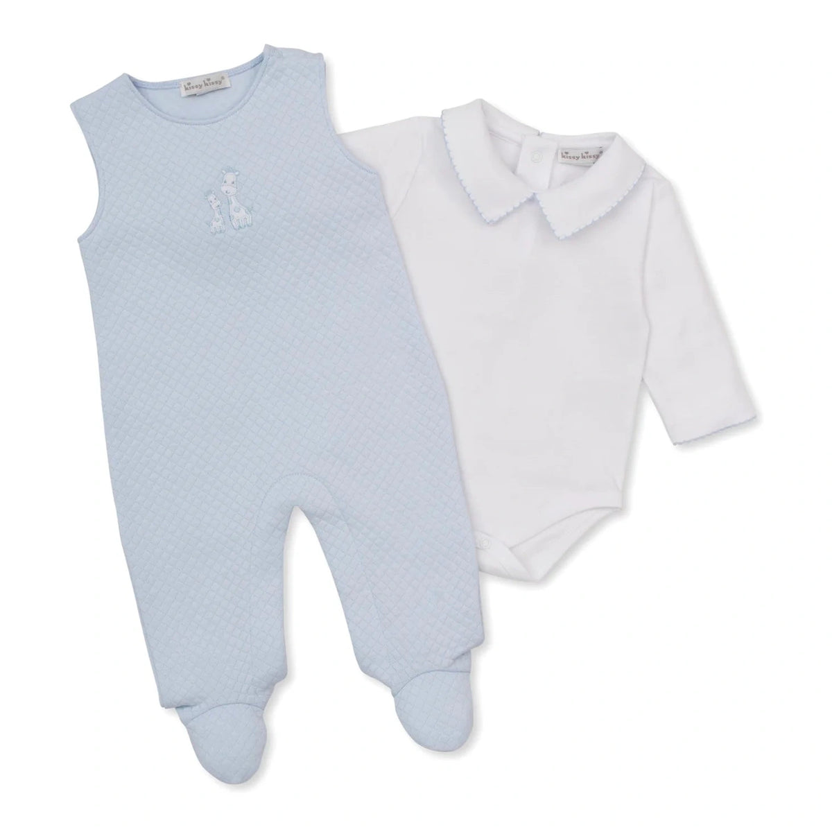 Jacquards Light Blue & White Overall Set