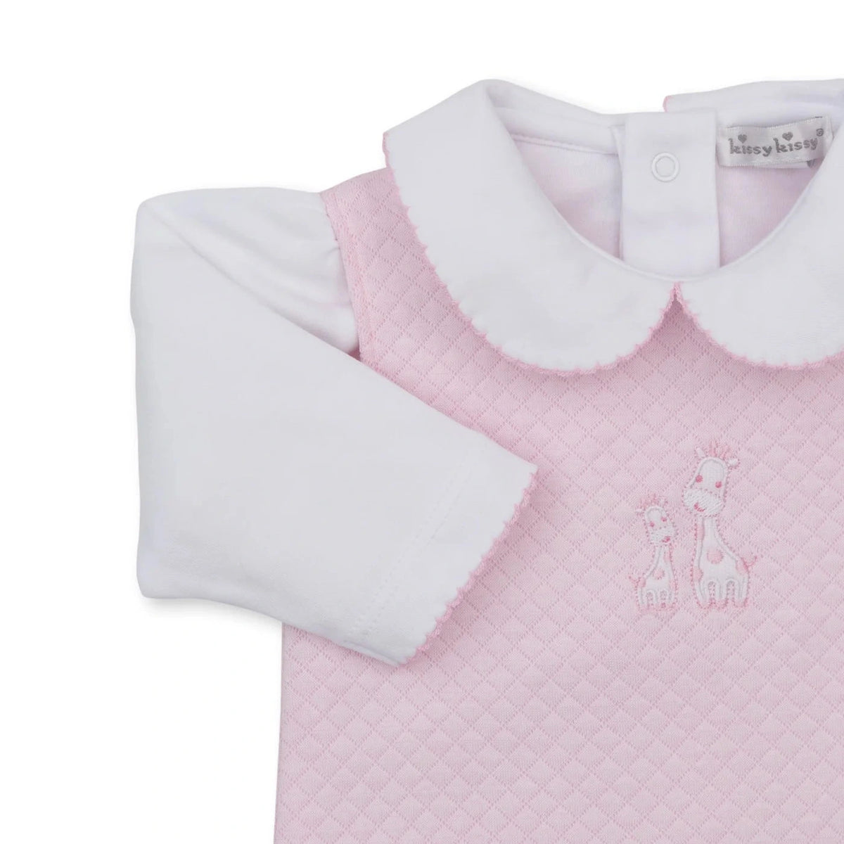 Jacquards Pink & White Overall Set