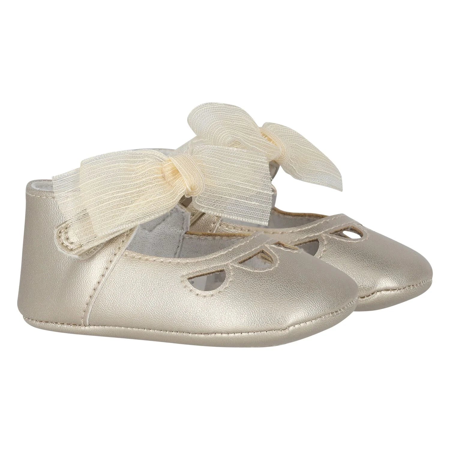 Baby Girls Ivory Bow Pre Walker Shoes