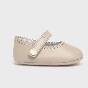 Baby Girls Taupe Pre Walker Ballerina Shoes