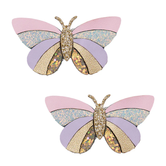 Striped Butterfly Clips