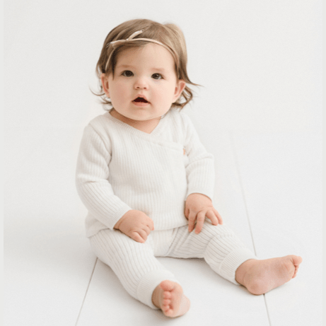 Ribbed Knit Wrap Set