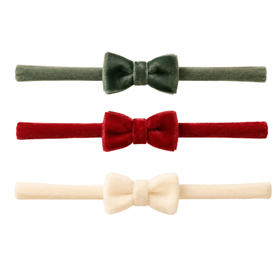 3 Pieces Velvet Tuxedo Christmas Bows