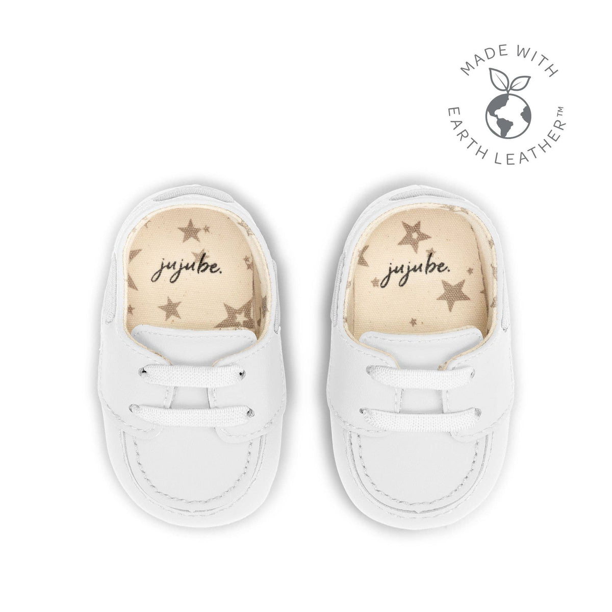 Eco Steps Snowy White Baby Boat Shoes