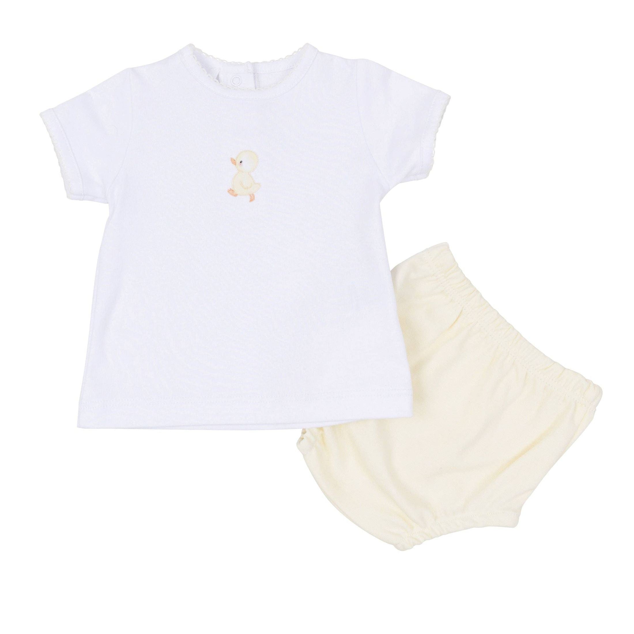 Downy Ducklings Embroidered Diaper Cover Set